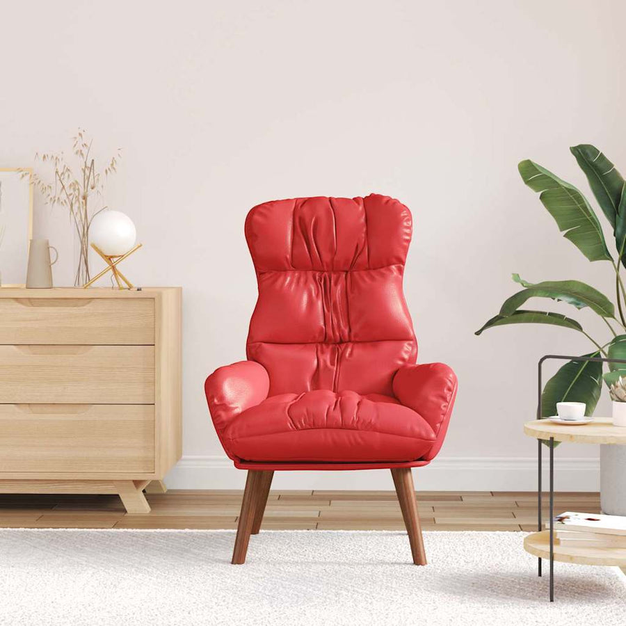 Fauteuil 69 X 74 X 93 Cm Kunstleer Rood