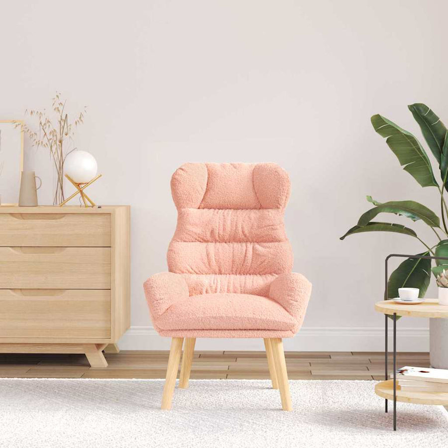Fauteuil Roze 69 x 74 x 93 cm Sherpa Stof