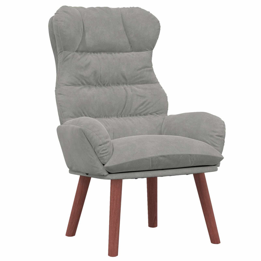 Fauteuil Lichtgrijs 69 x 74 x 93 cm Fluweel