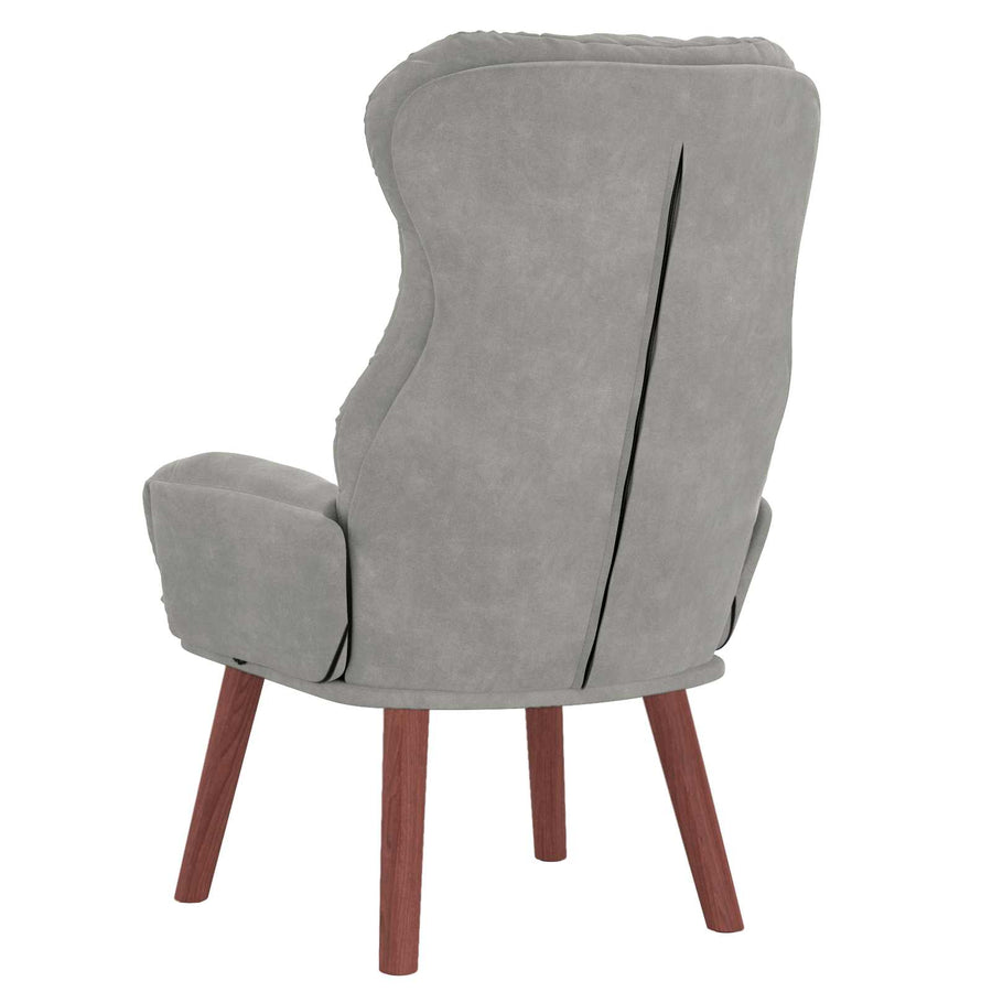 Fauteuil Lichtgrijs 69 x 74 x 93 cm Fluweel