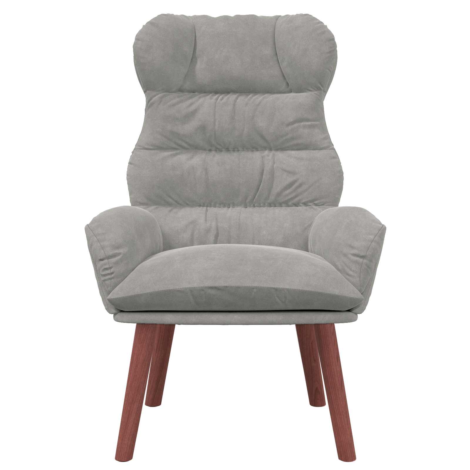 Fauteuil Lichtgrijs 69 x 74 x 93 cm Fluweel
