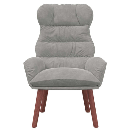 Fauteuil Lichtgrijs 69 x 74 x 93 cm Fluweel