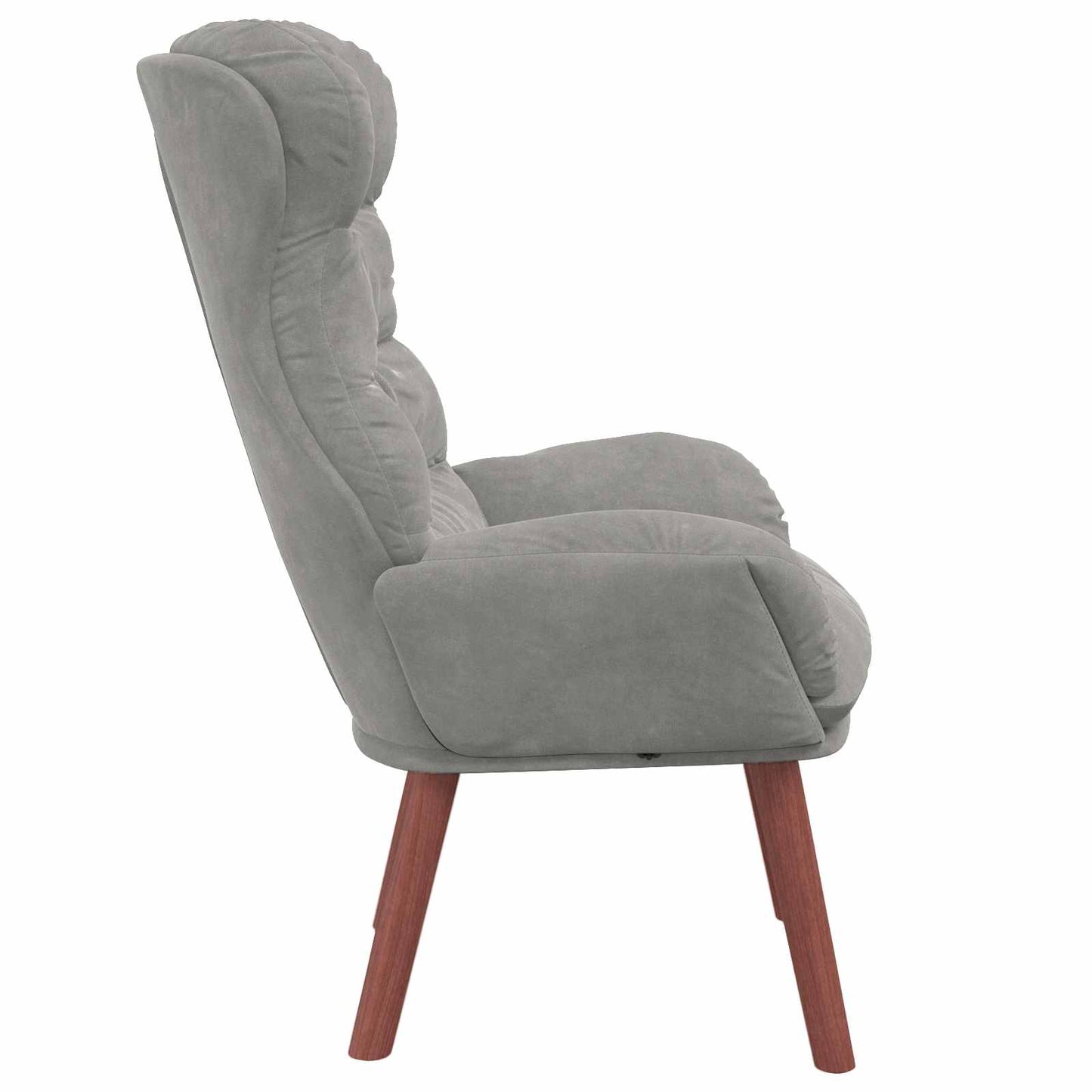 Fauteuil Lichtgrijs 69 x 74 x 93 cm Fluweel