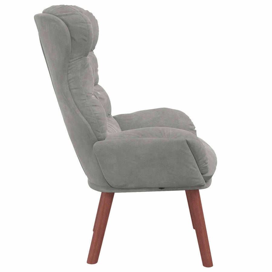 Fauteuil Lichtgrijs 69 x 74 x 93 cm Fluweel