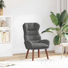Fauteuil donkergrijs fluweel 69x74x93 cm