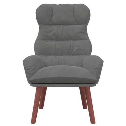 Fauteuil Donkergrijs 69 x 74 x 93 cm Fluweel