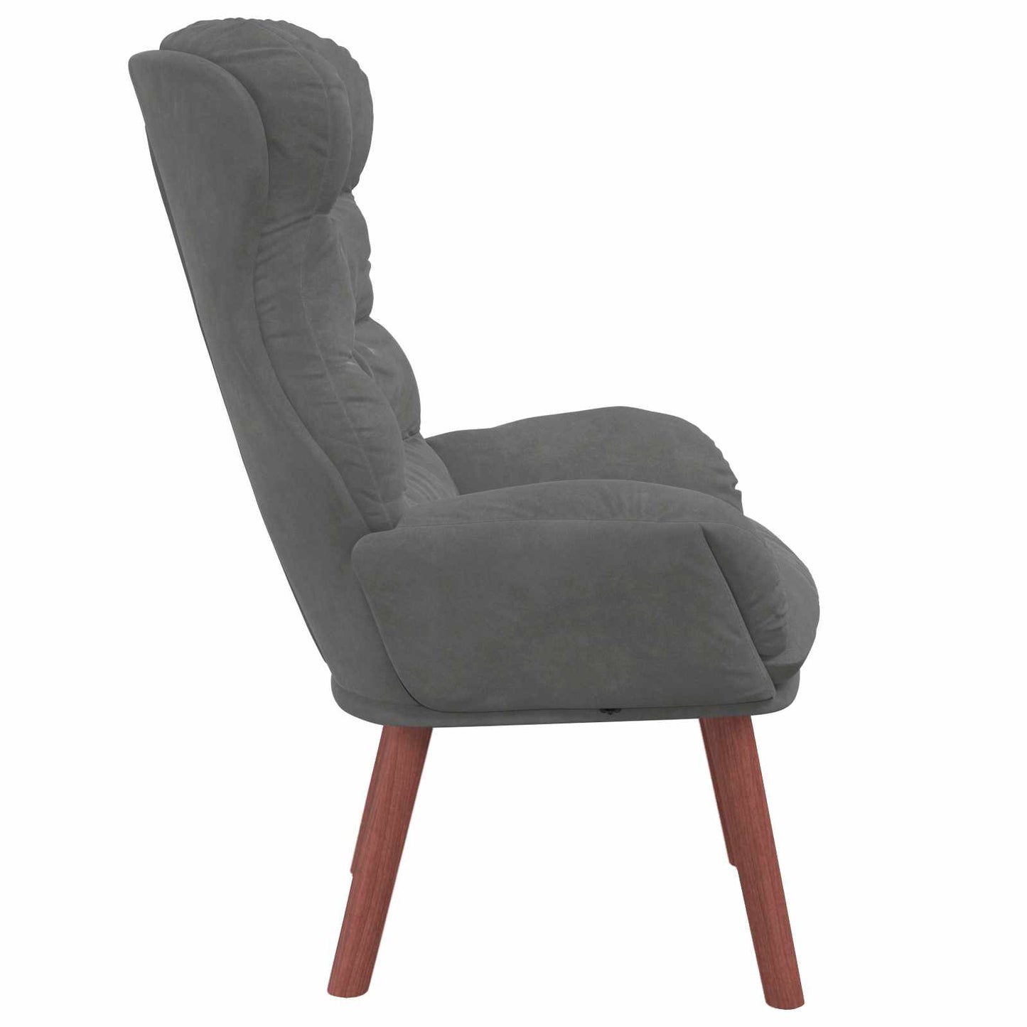 Fauteuil Donkergrijs 69 x 74 x 93 cm Fluweel