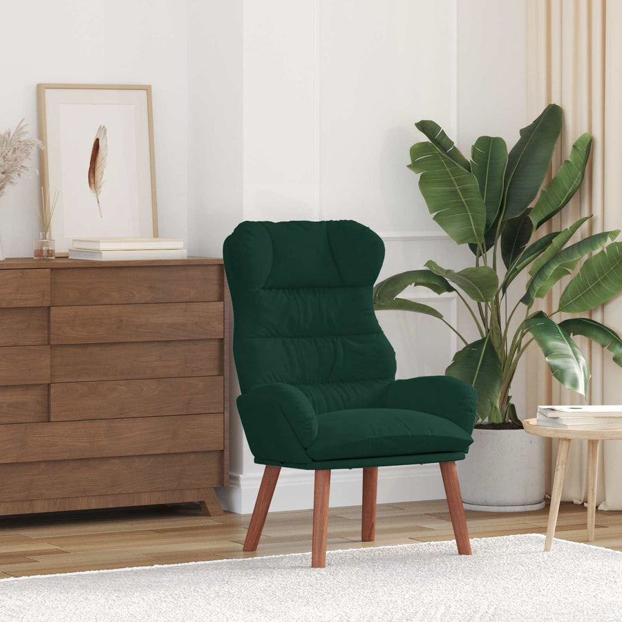 Fauteuil Donkergroen 69 x 74 x 93 cm Fluweel