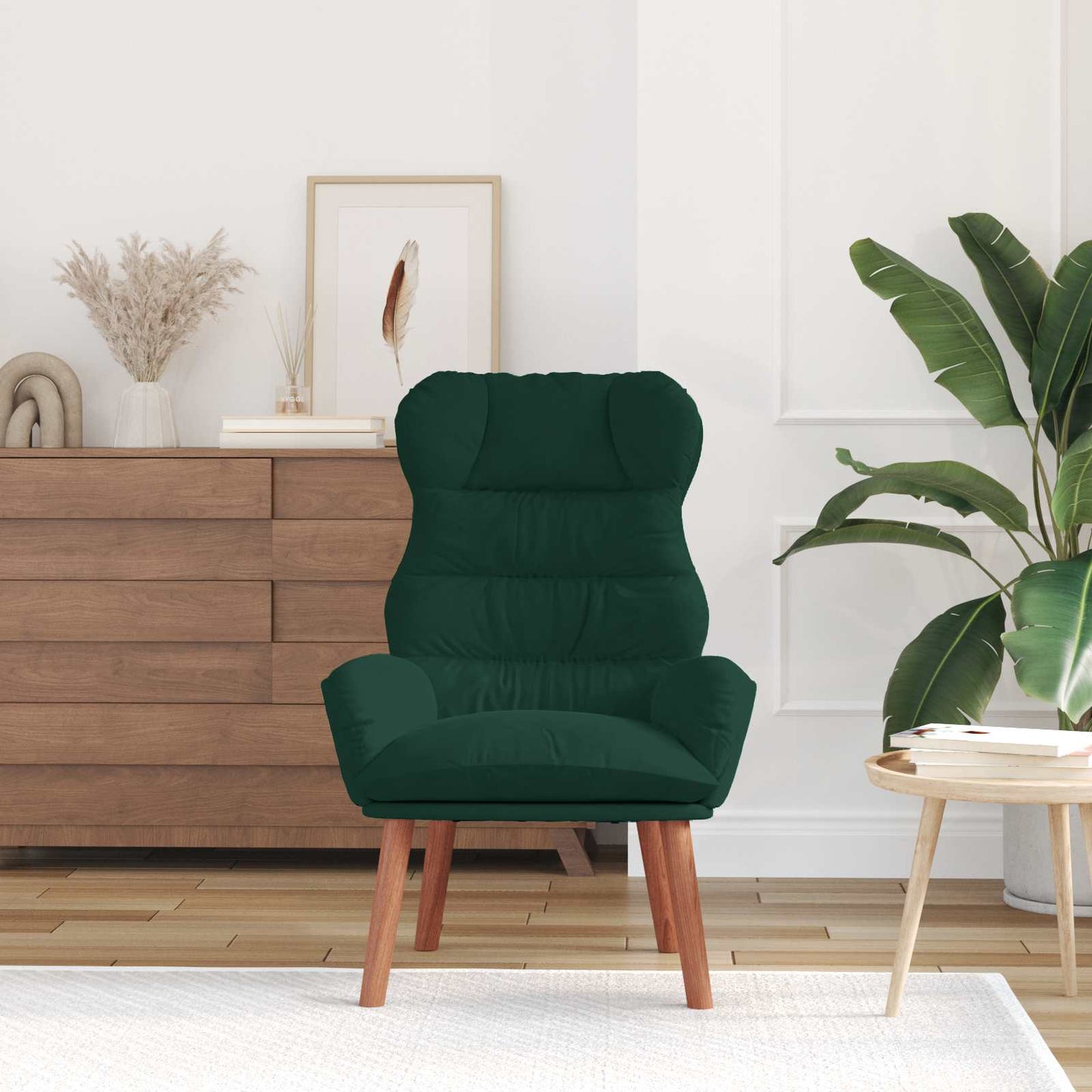 Fauteuil Donkergroen 69 x 74 x 93 cm Fluweel