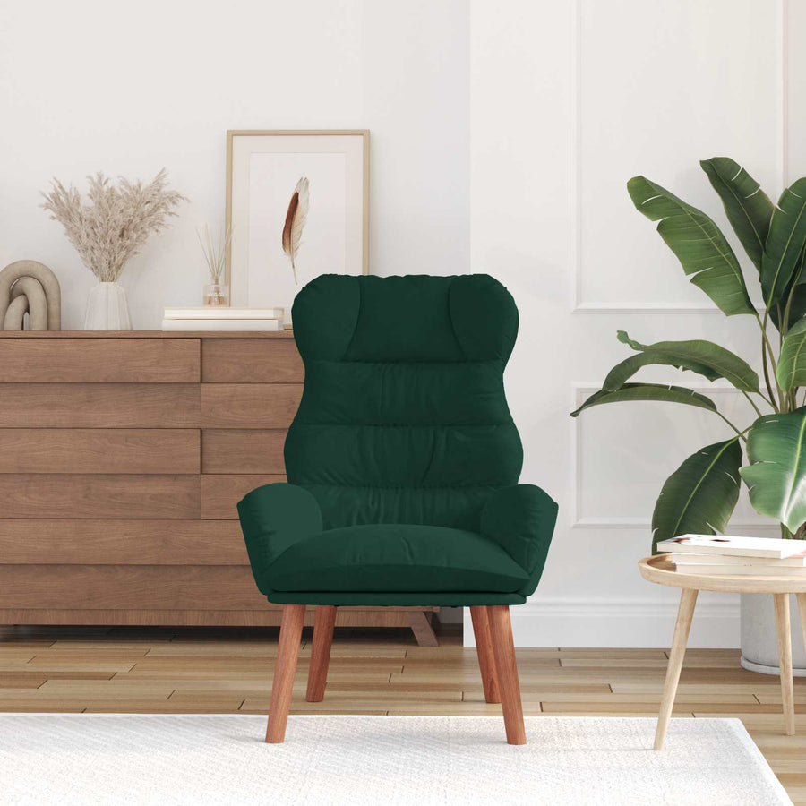 Fauteuil Donkergroen 69 x 74 x 93 cm Fluweel