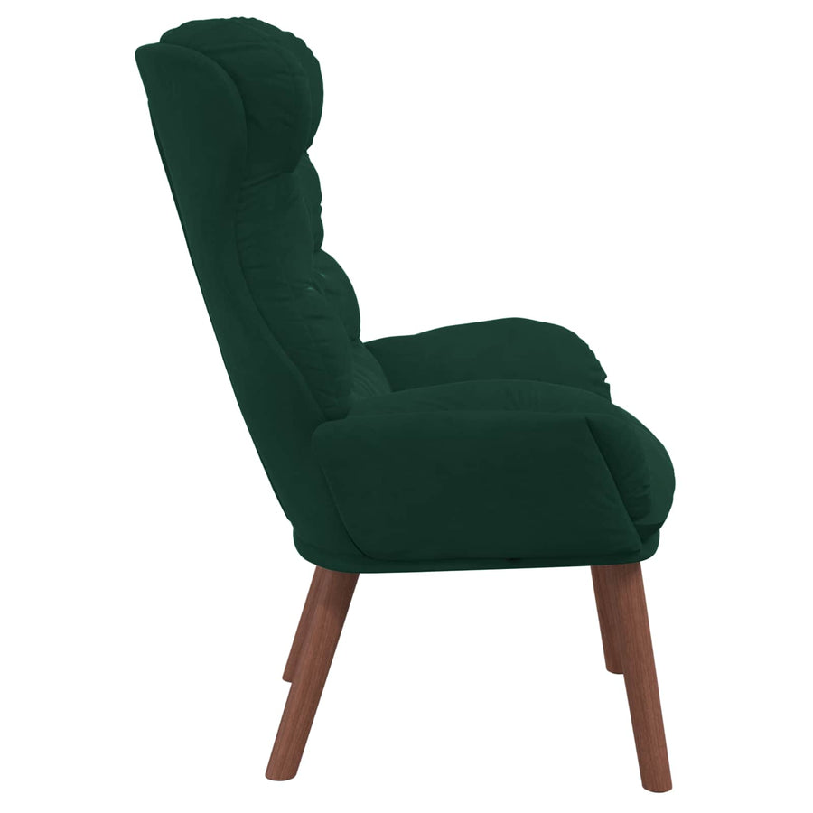 Fauteuil Donkergroen 69 x 74 x 93 cm Fluweel