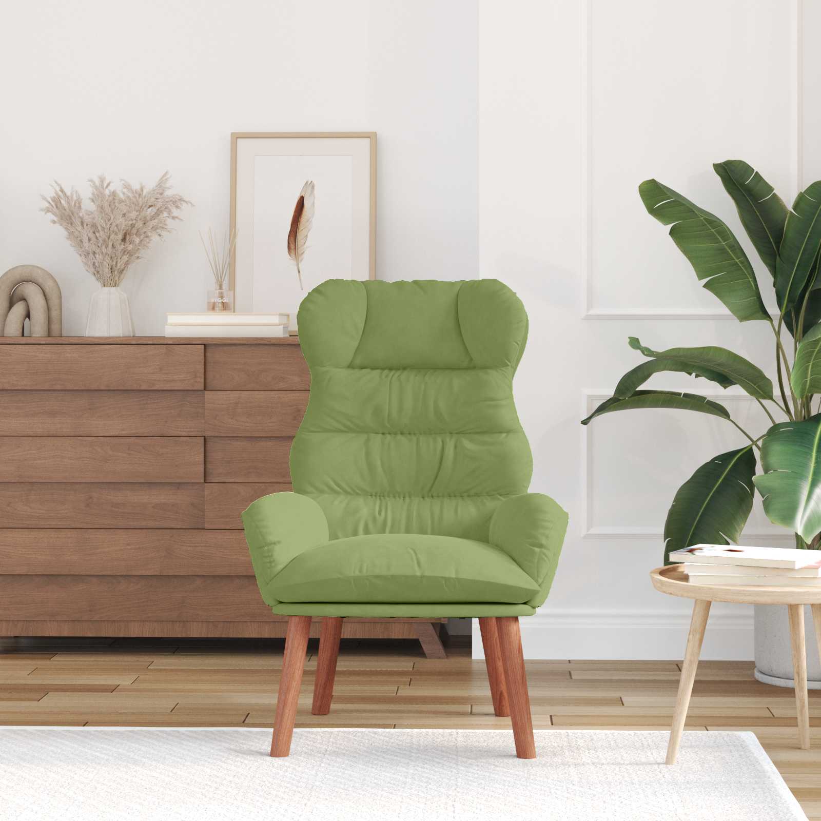 Fauteuil Lichtgroen 69 x 74 x 93 cm Fluweel