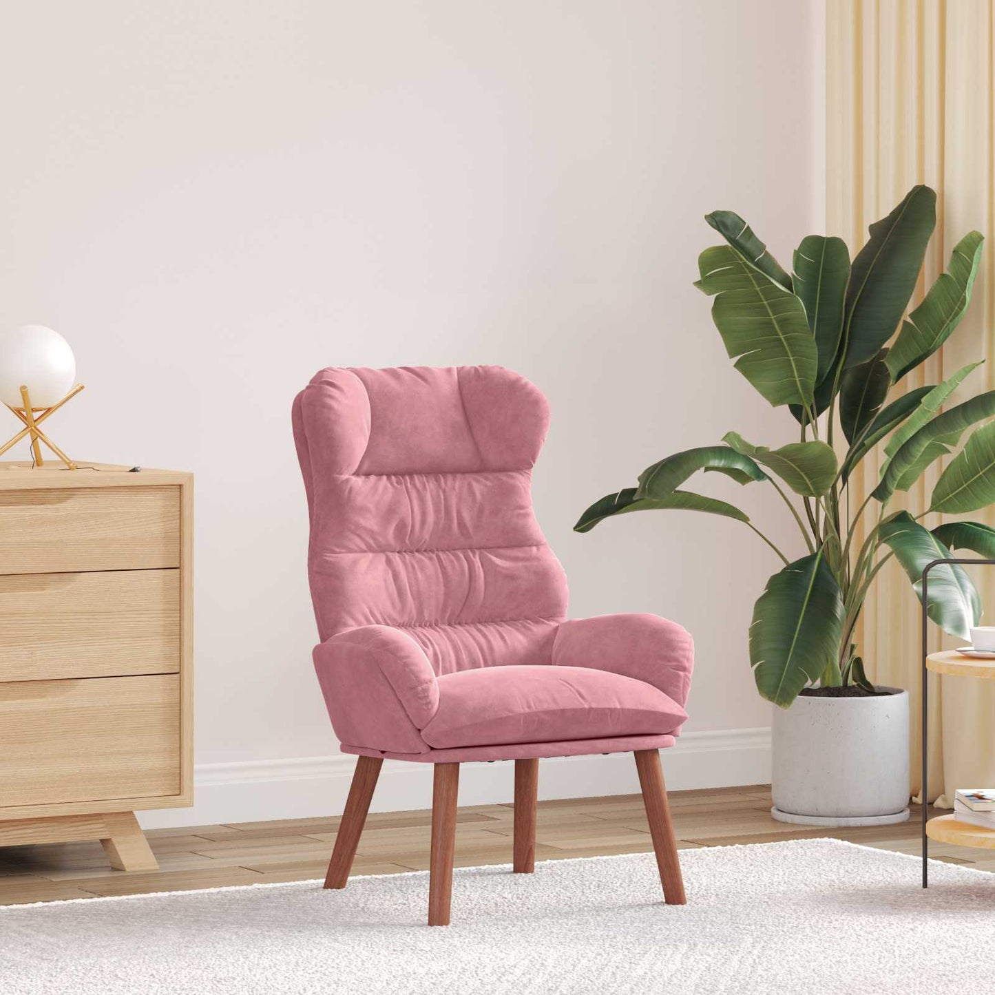 Fauteuil Roze 69 x 74 x 93 cm Fluweel