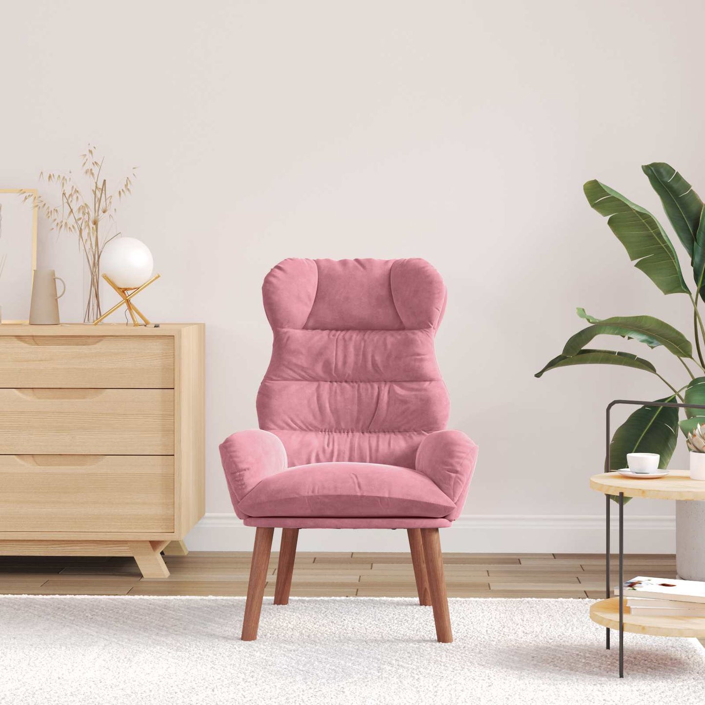 Fauteuil Roze 69 x 74 x 93 cm Fluweel
