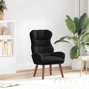 Fauteuil zwart fluweel 69x74x93 cm