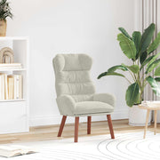 Fauteuil crème 69x74x93 cm fluweel