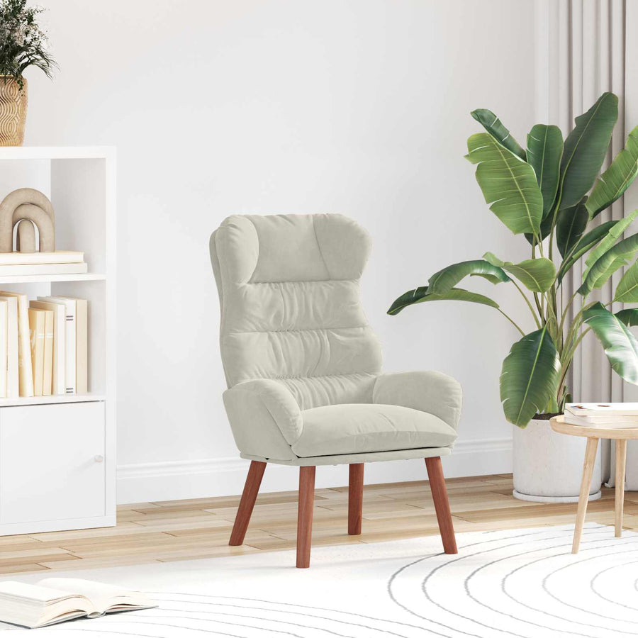 Fauteuil Crème 69 x 74 x 93 cm Fluweel
