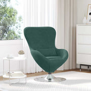 Eivormige stoel donkergroen fluweel 63x73x90 cm