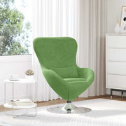 Fauteuil eivormig lichtgroen fluweel 63x73x90 cm