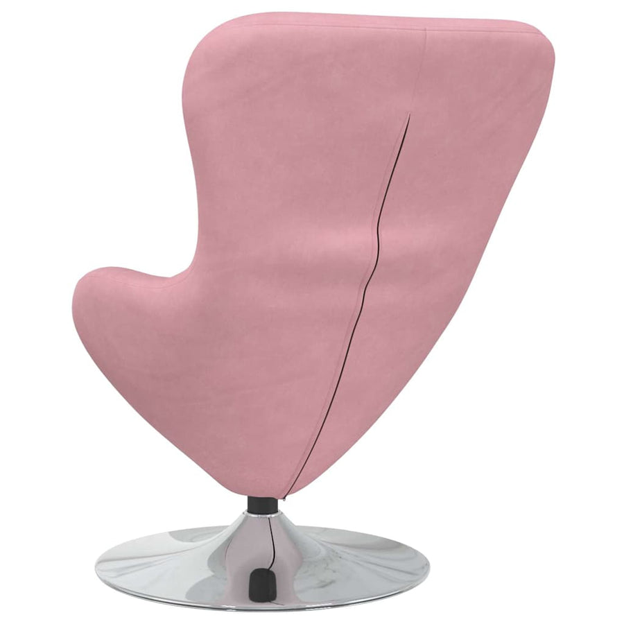 Eivormige stoel Roze Fluweel