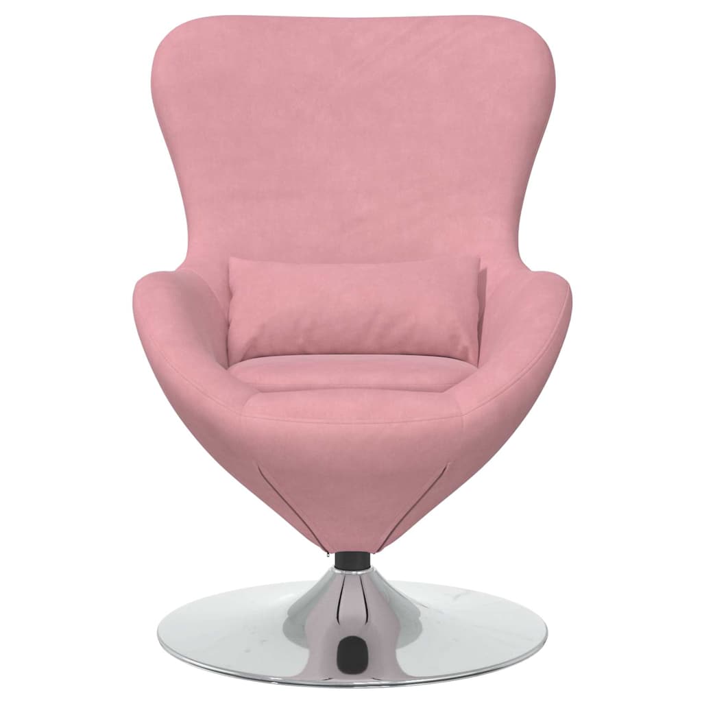 Eivormige stoel Roze Fluweel