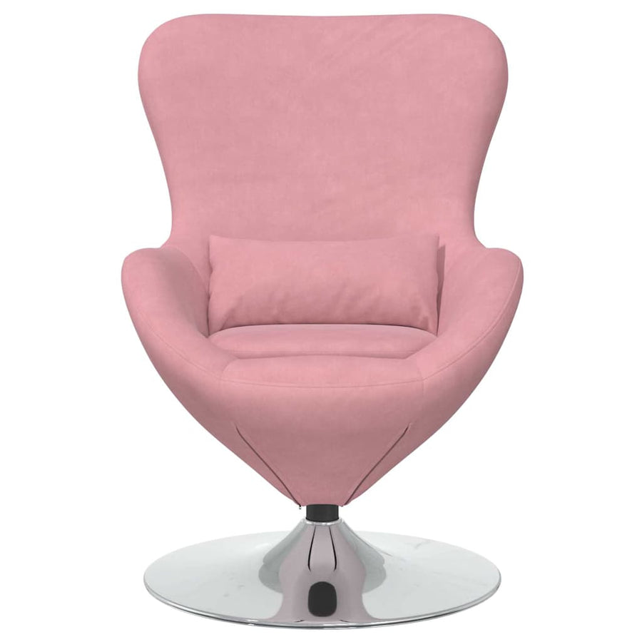 Eivormige stoel Roze Fluweel