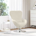 Fauteuil crème fluweel 63x73x90 cm draaibaar