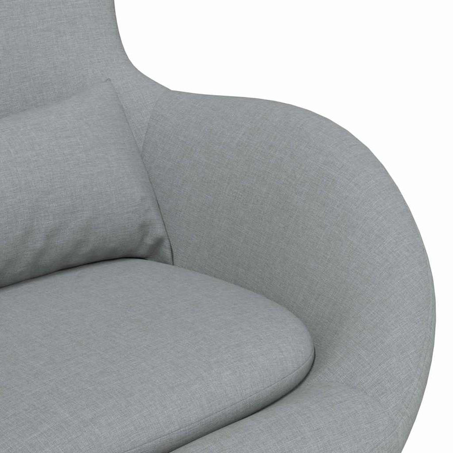 Eivormige stoel Lichtgrijs 63 x 73 x 90 cm Stof
