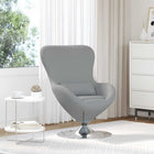 Egg-shaped chair Light gray 63 x 73 x 90 cm Fabric