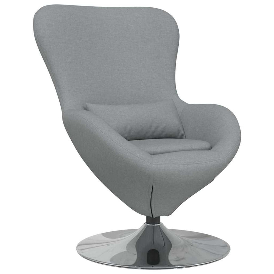 Eivormige stoel Lichtgrijs 63 x 73 x 90 cm Stof