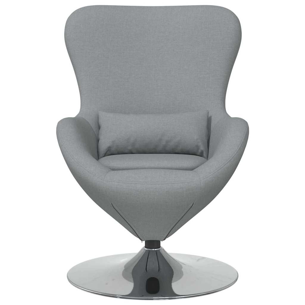 Eivormige stoel Lichtgrijs 63 x 73 x 90 cm Stof