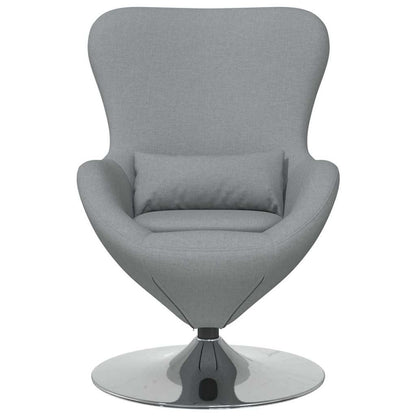 Eivormige stoel Lichtgrijs 63 x 73 x 90 cm Stof