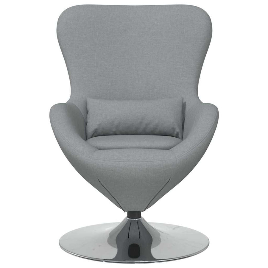 Eivormige stoel Lichtgrijs 63 x 73 x 90 cm Stof