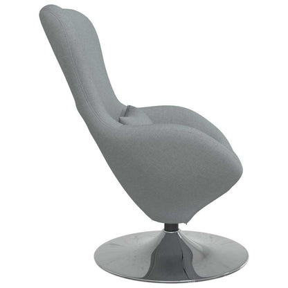 Eivormige stoel Lichtgrijs 63 x 73 x 90 cm Stof