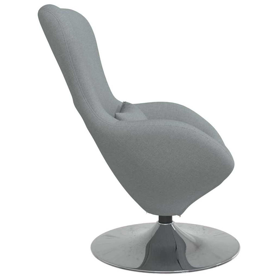 Eivormige stoel Lichtgrijs 63 x 73 x 90 cm Stof