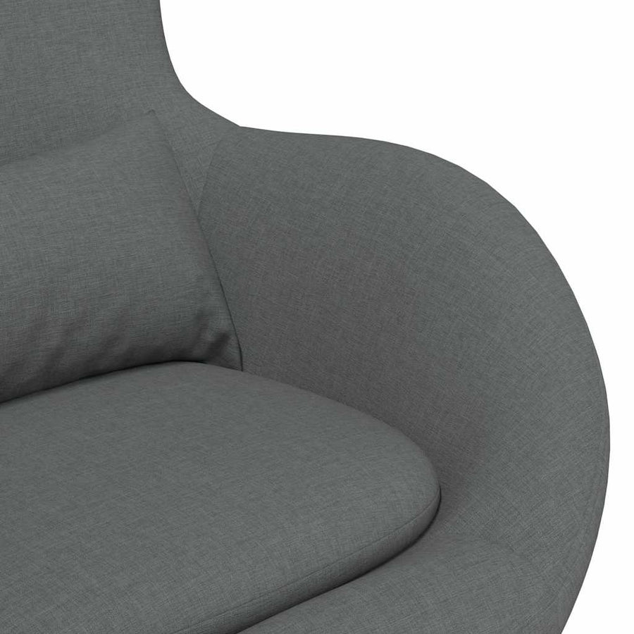 Eivormige stoel Donkergrijs 63 x 73 x 90 cm Stof