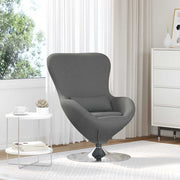 Eivormige stoel donkergrijs 63x73x90 cm stof
