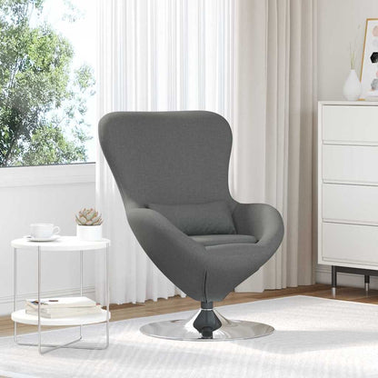Eivormige stoel Donkergrijs 63 x 73 x 90 cm Stof