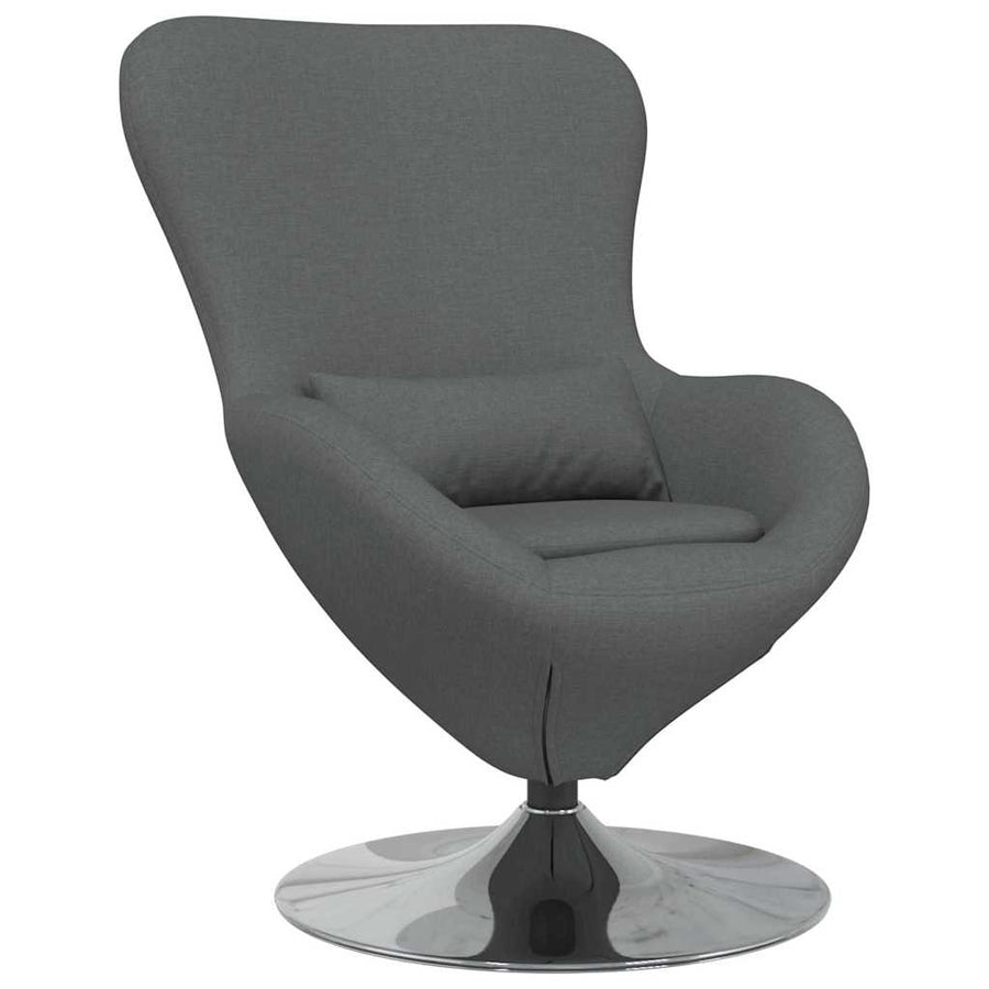 Eivormige stoel Donkergrijs 63 x 73 x 90 cm Stof