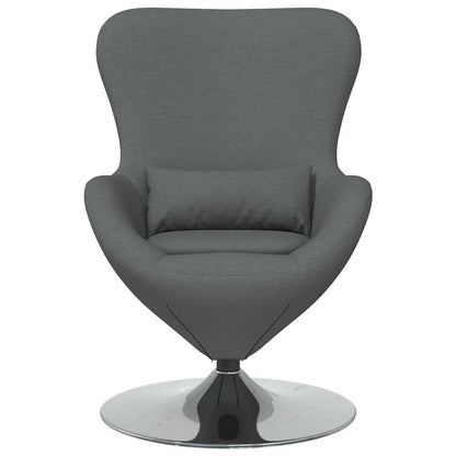 Eivormige stoel Donkergrijs 63 x 73 x 90 cm Stof