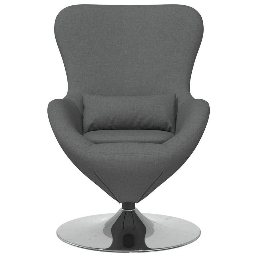 Eivormige stoel Donkergrijs 63 x 73 x 90 cm Stof