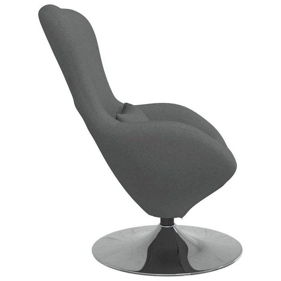 Eivormige stoel Donkergrijs 63 x 73 x 90 cm Stof