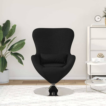 Eivormige stoel Zwart 63 x 73 x 90 cm Stof