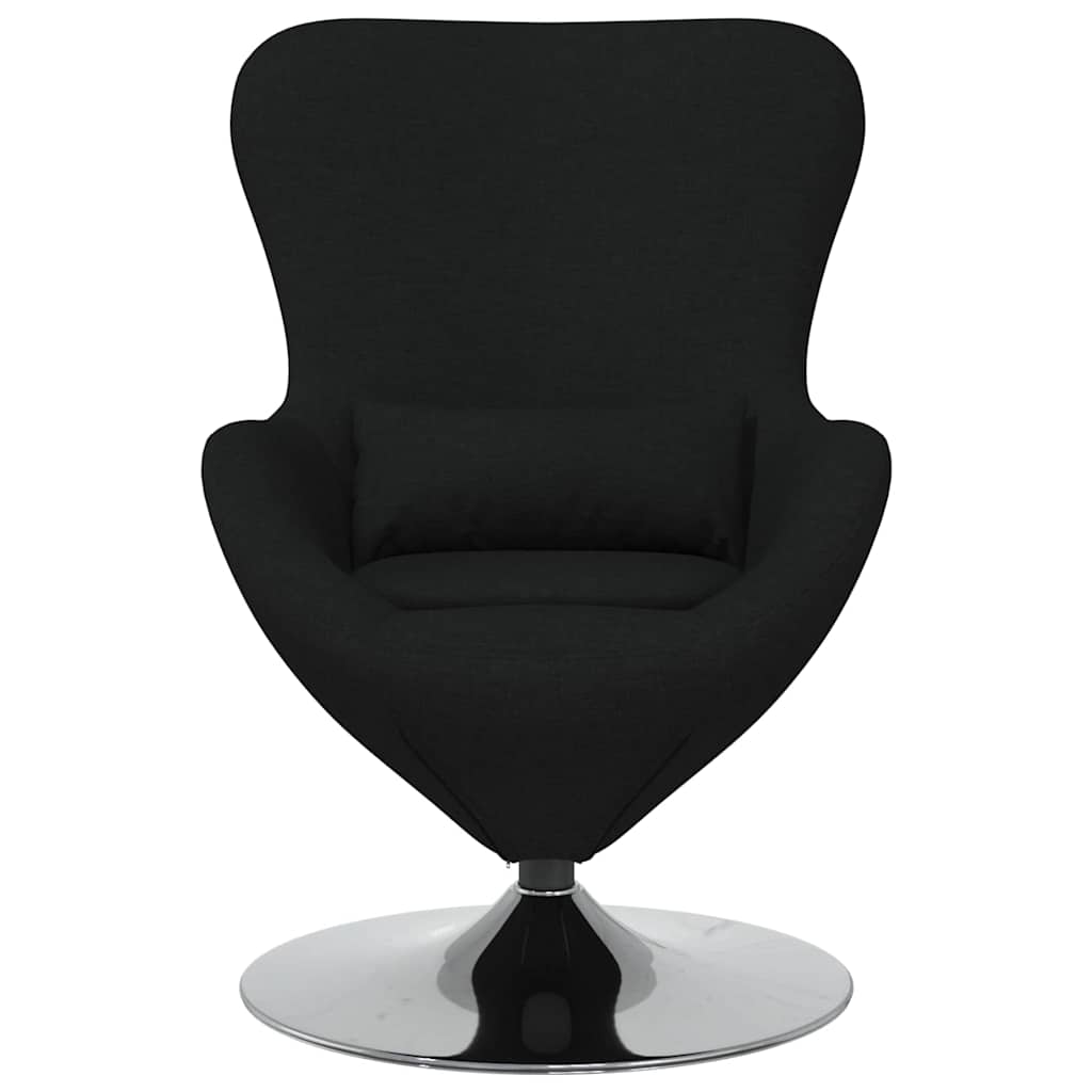 Eivormige stoel Zwart 63 x 73 x 90 cm Stof