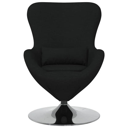 Eivormige stoel Zwart 63 x 73 x 90 cm Stof