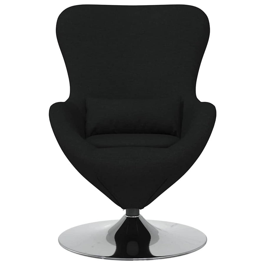 Eivormige stoel Zwart 63 x 73 x 90 cm Stof