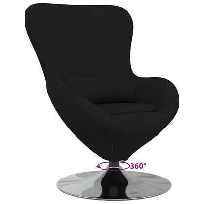 Eivormige stoel Zwart 63 x 73 x 90 cm Stof