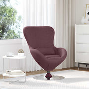 Eivormige stoel paars 63x73x90 cm stof