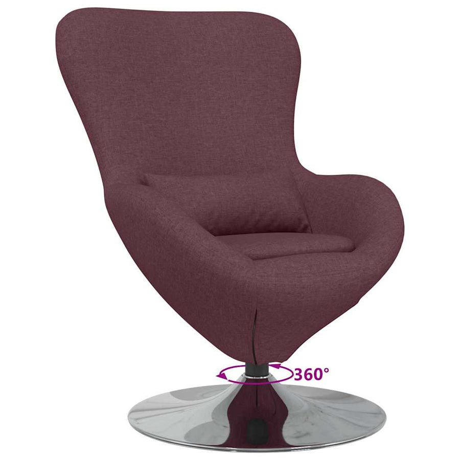 Eivormige stoel Paars 63 x 73 x 90 cm Stof