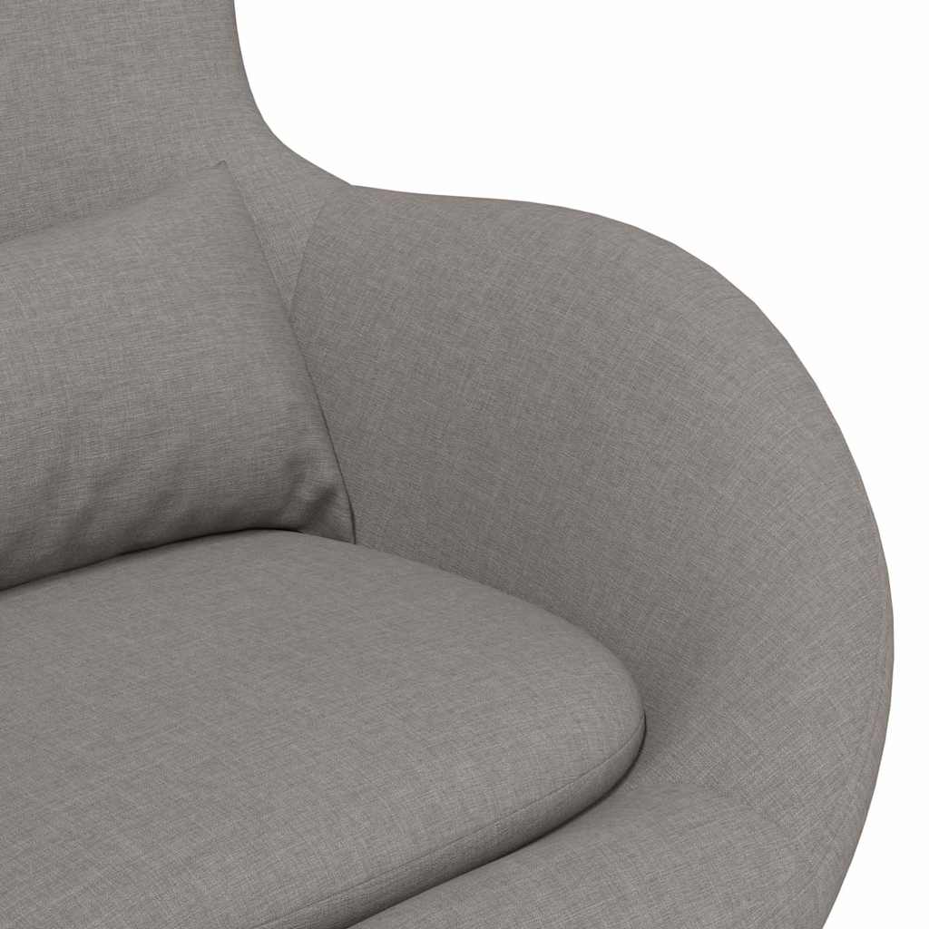 Eivormige stoel Taupe 63 x 73 x 90 cm Stof